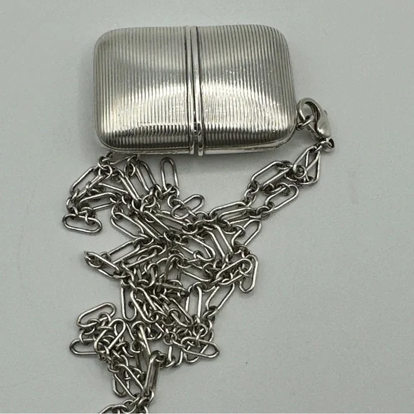 Vintage Marshall Sterling Silver Pocket Travel Watch Sliding Case #361